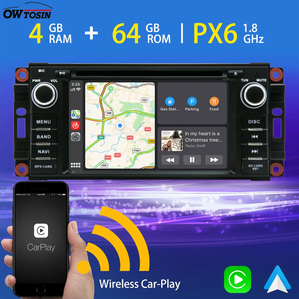 PX6 Android 10 Car DVD Multimedia Player For Jeep Compass Grand