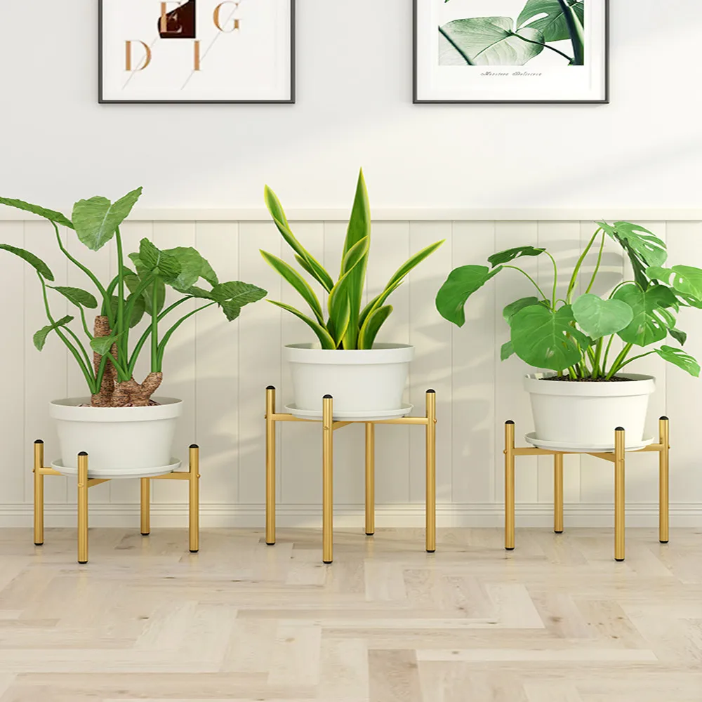40CM Outdoor Furniture Plants Stand, Balcony Shelf, Green Iron Art Rack, Simple Floor Light, Luxury Flower Rack Holders, D411