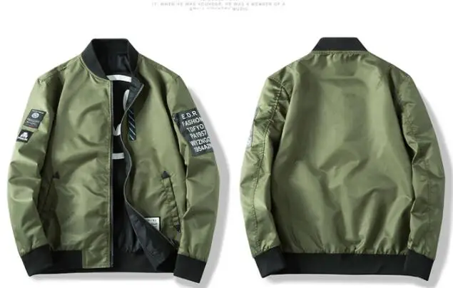 Tide bomber куртка мужская пилот с заплатками зеленая Двусторонняя одежда тонкая пилот Куртка бомбер мужская ветровка куртка для мужчин