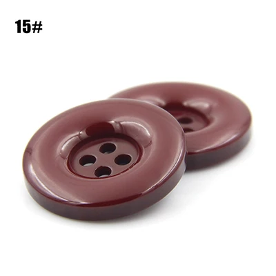 15Dark Red Meetee 50 шт. 15-25 мм 30 шт. 28-38 мм 4-полимерная пуговица с отверстиями плоская задняя сторона украшения пряжки детские игрушки «сделай сам» Одежда Аксессуары для скрапбукинга - Цвет: 15Dark Red