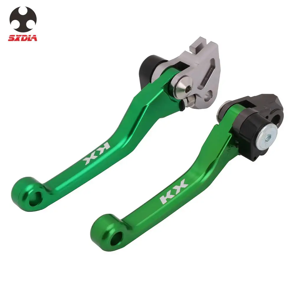CNC левый правый Тормозной рычаг сцепления для KawasakiKX65 KX85 2000- KX125 KX250 2000-2005 KX250F 2004 внедорожный мотоцикл