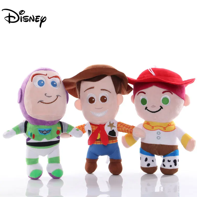 25cm Toy Story 3 Woody Jessie Buzz Lightyear Classic Disney Toys Plush Dolls for Kids Children Stuffed Toys Boy Gifts