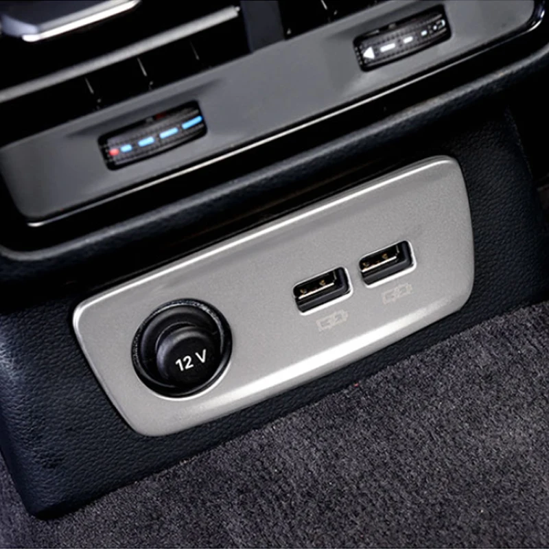 Для Audi Q3 F3-настоящий автомобильный Стайлинг встроенный USB рамка наклейки с блестками интерьер задний USB Панель рамка блестки авто аксессуар