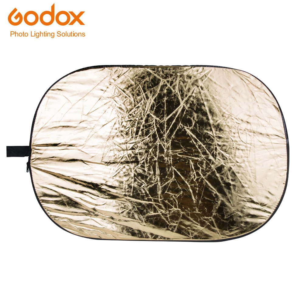 Placa de Fundo 5 em 1 Godox Retângulo Redondo Refletor Dobrável Iluminação Difusor Disco Preto Prata Ouro Branco 90*120cm Mod. 1352591 - Image 6