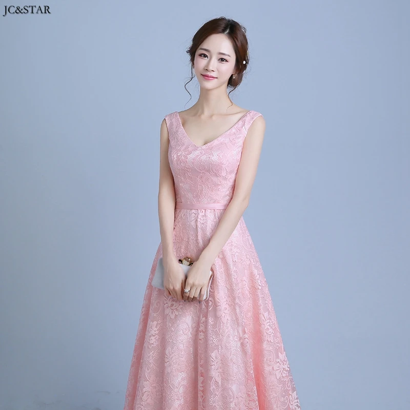 Vestidos noiva cor de rosa, новинка, кружевное сексуальное розовое свадебное платье трапециевидной формы с v-образным вырезом, длинное платье для гостей, vestidos para bodas tallas grandes