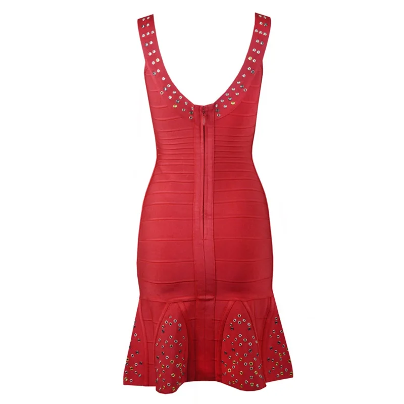Сексуальное платье с блестками женские оборки без рукавов вязаный из вискозы бандаж, платье, знаменитости Вечеринка клуб Vestidos Verano женский