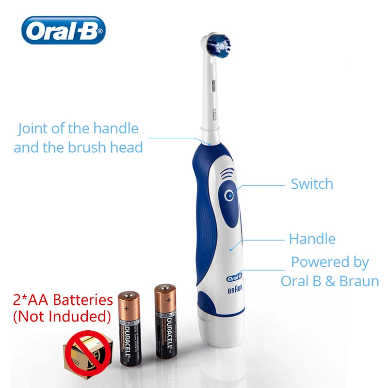 Oral B 4010 Electric Toothbrush 7600 times/Min Rotating Precision Clean Battery Powered 4 Pcs Replaceable Brush Heads Travel Box Oral B 4010 Electric Toothbrush 7600 times/Min Rotating Precision Clean Battery Powered 4 Pcs Replaceable Brush Heads Travel Box
