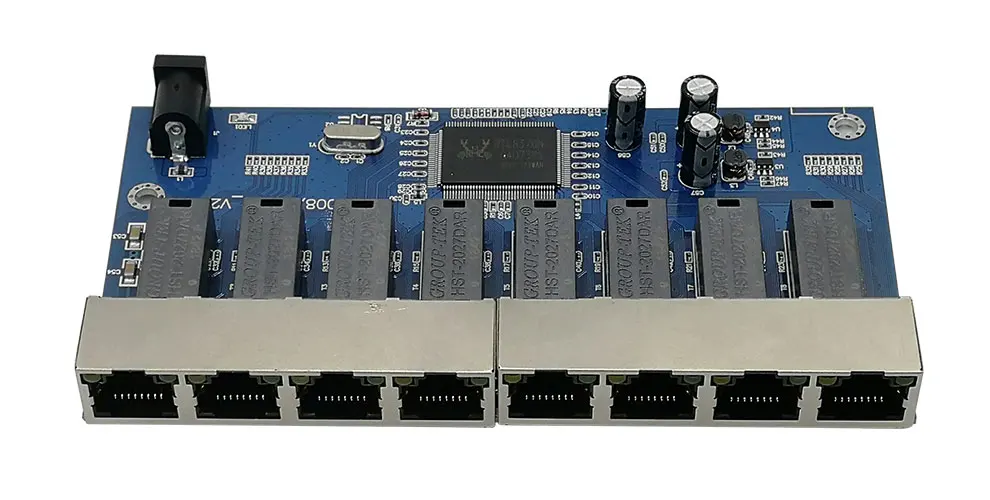 8 Порты и разъёмы гигабитный коммутатор для рабочего стола, RJ45 коммутатора Ethernet 10/100/1000 Мбит сетевой концентратор переключатель 8 Порты и разъёмы как PCBA