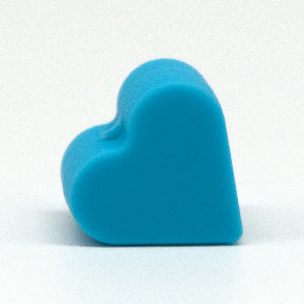 Sky Blue Heart 20 шт Мини-корона, звезды, силиконовые бусины, сердце, сделай сам, браслет, силиконовые коралловые бусины для изготовления ювелирных изделий, BPA Free Perle, детские товары - Цвет: Sky Blue Heart