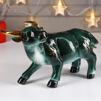 

Ceramic souvenir "Bull with golden horns" 16x26.8x8.5 cm 4822387