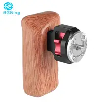 BGNing Universal Camera Cage Wooden Handle Grip Right / Left with M6 Rosette Mount SLR DSLR Cage Rig Rail Photography Accessory camvate aluminum rosette leather handle grip for style rosette one pair black c1446 camera photography accessories