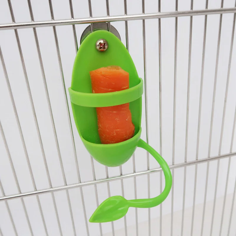 Parrot Food Feeder Fun Bird Cage Feeder Parrot Feeding Toy Plastic Pet Feeding Supplies Toy Plastic Bird Stand