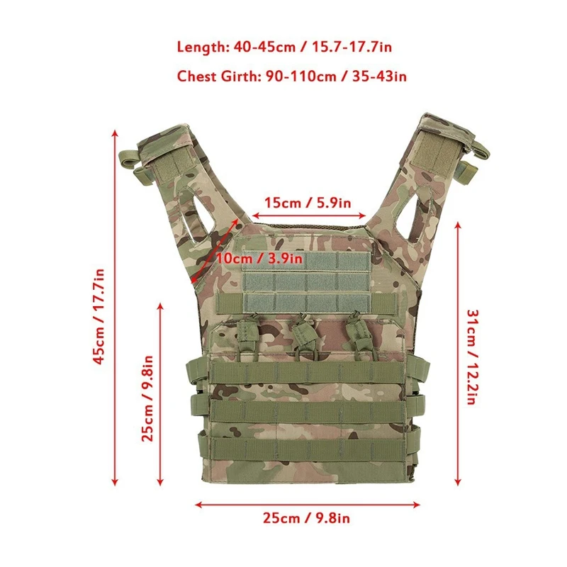 Легкий molle тактический жилет броневой лист несущей JPC жилет