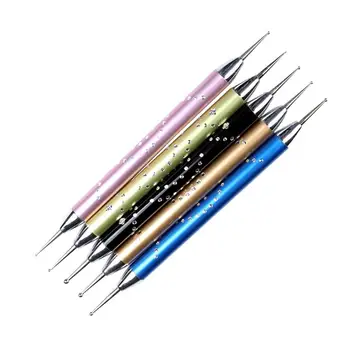 

5PCS Fondant Shaping Dotting Tool Set Stainless Steel Carving Pens Embossing Stylus With Double End For Cake Dessert Decorators