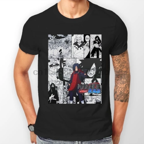 Madara Uchiha Manga полосы героя аниме Наруто Аниме Манга футболки унисекс футболка все