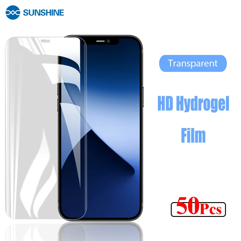 

SUNSHINE 50pcs HD Hydrogel Film Flexible Anti-blue Matte Screen Protectors For All Brands Iphone 12 Sheets for Cutting Machine