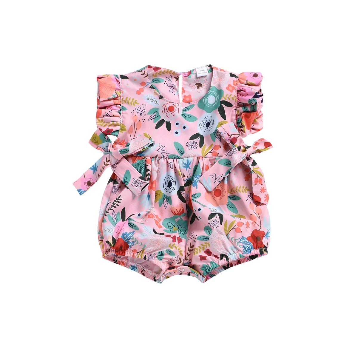 

Infants Romper 2019 Spring And Summer New Style Europe And America Cross Border Hot Selling Girls Floral-Print Short Sleeved Kaz