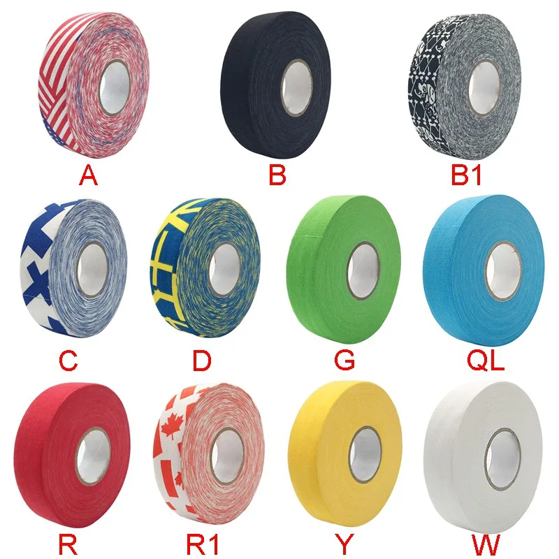 

1PC 2.5cm x 25m Cloth Hockey Tape Sports Safety Football Volleyball Basketball Knee Pads Hockey Stick Tape Elbow Golf Tape