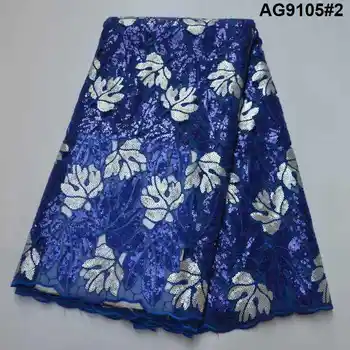 

High Quality African Lace Fabric Organza Lace With Sequins 2020 Latest Embroidered Cord Lace for Party Wedding Cloths OG191221