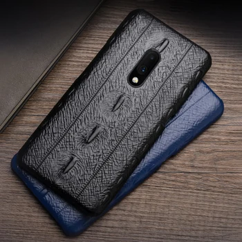 

Genuine leather Phone Case For Oneplus 7 7T Pro 6t 6 Case Cowhide Arowana Texture Cover For oneplus 3t 3 5t 5 7PRO Case