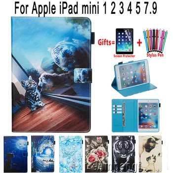 

Case For Apple iPad mini 1 2 3 4 5 7.9 Smart Cover Soft Shockproof Funda Animal Pattern Tablet Shell Capa