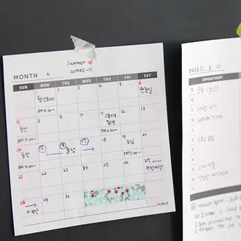 

1pc Plan Memo Notes Note Paper Square Week/month Plan Function School List Notebook Study And Stationery To-do Work Small M Q5E2