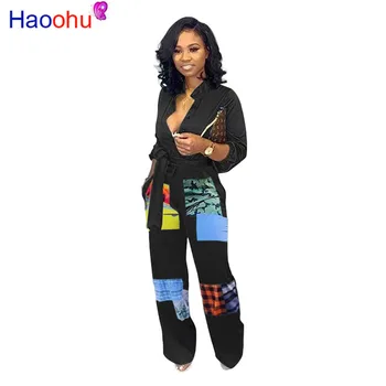 

Plaid Panelled Sexy Jumpsuit for Women Standing Collar Front Button Slim Playsuit Party Clubwear Long Sleeve Plus Size Rompers