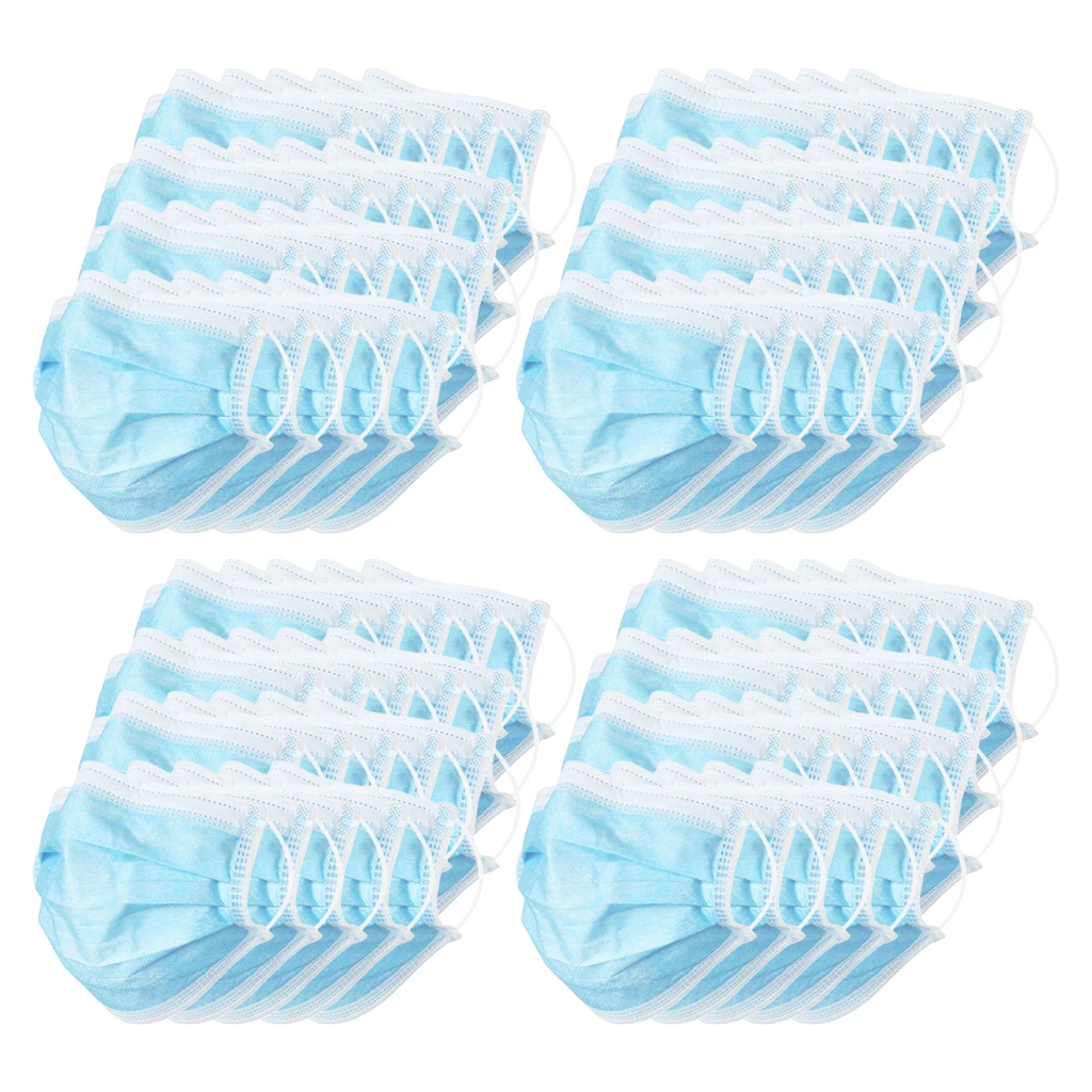 

80x Non-woven Dust Mask Thickened Disposable Mouth Mask 3 Ply Disposable Protective Face Mask