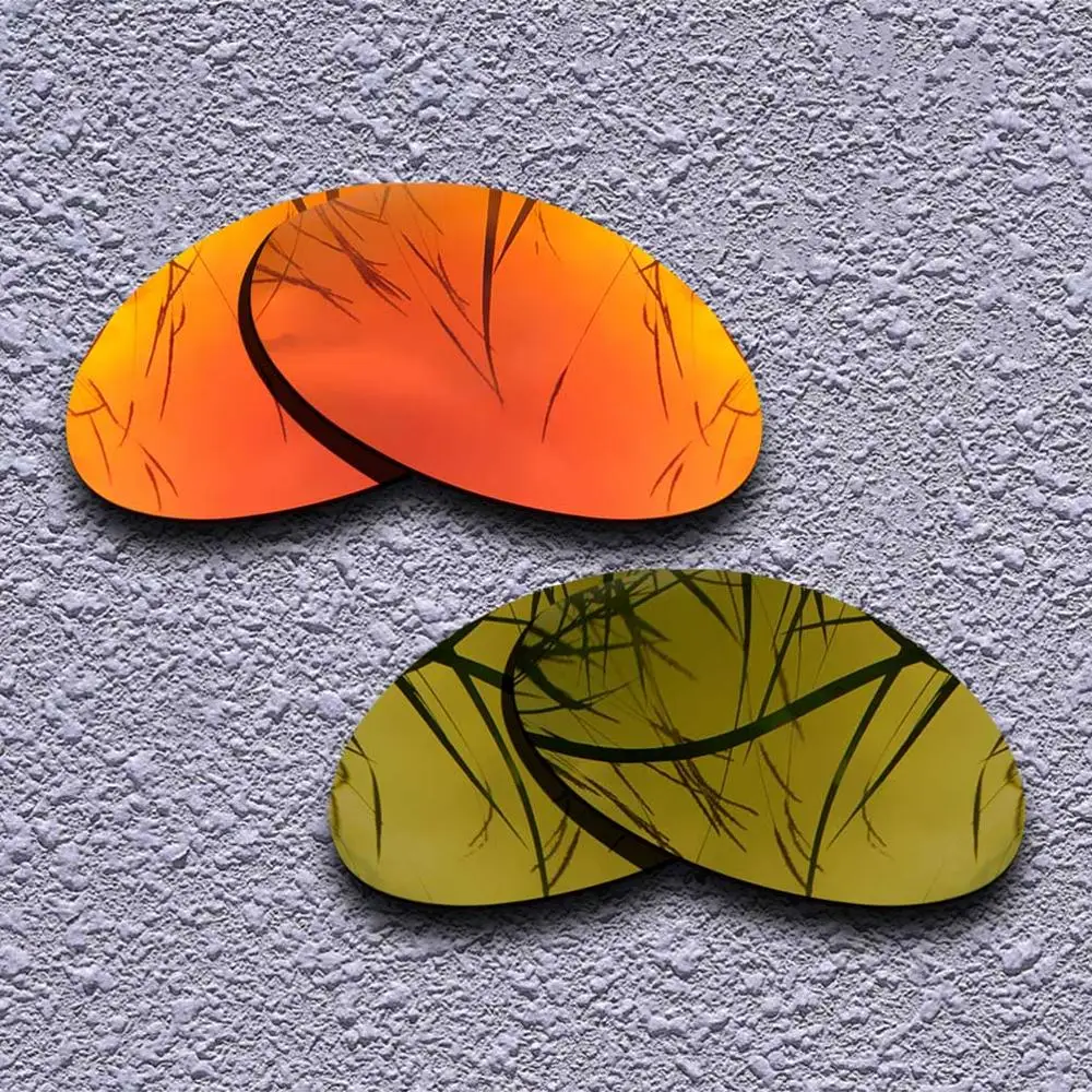 2 пары поляризованных сменных линз для солнцезащитных очков Oakley Romeo 1-несколько вариантов - Цвет линз: Fire Red-Copper