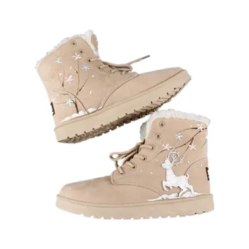 

Sen soft and cute girl winter women's shoes Chinese style thick warm cotton boots students casual snow boots