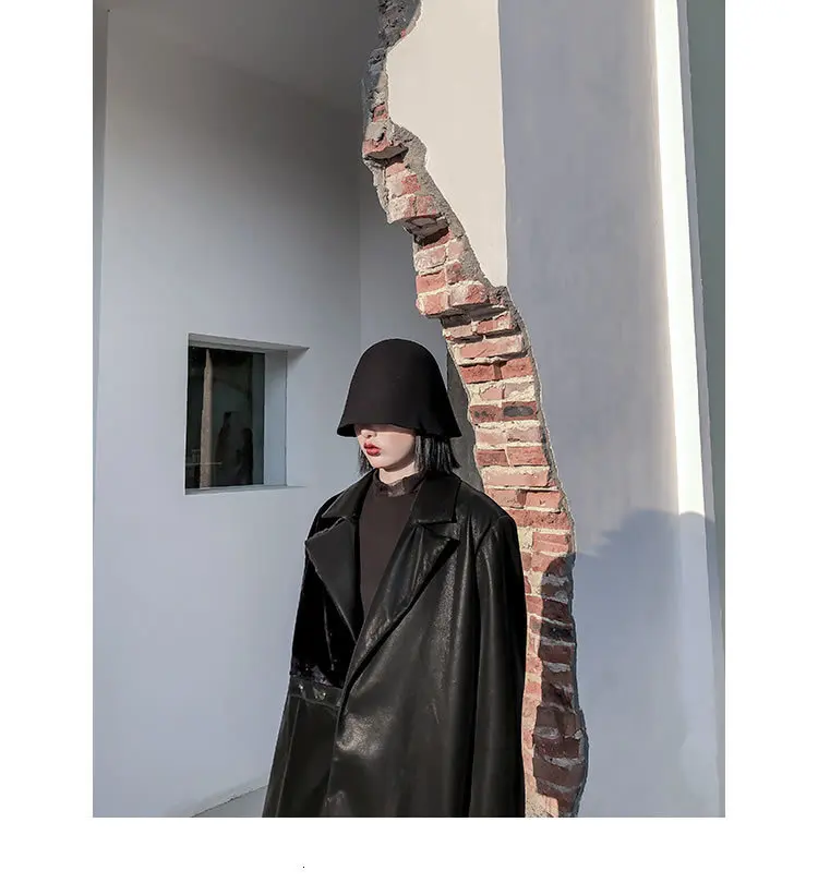 Необычные черные смешанные женские модные новые зимние элегантные плиссированные повседневные пальто с длинным рукавом на одной пуговице DMY1850