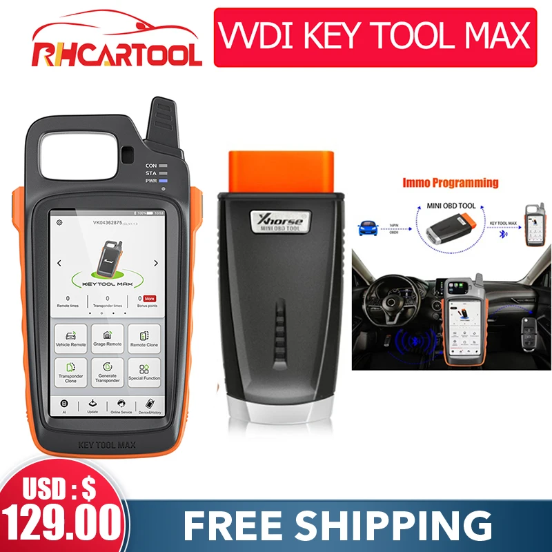 OBD2 Xhorse VVDI KEY TOOL MAX Remote и чип генератор Plus MINI OBD Tool для Key Max Can Choose Super Chip| |