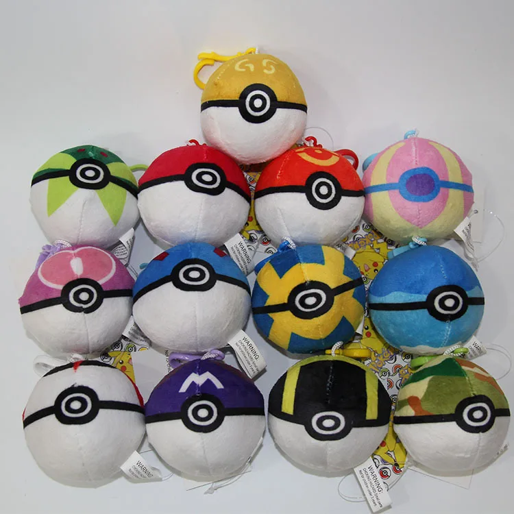 13 шт. Takara Tomy Pokemon животные мяч Милый Пикачу балл плюшевый брелок Плюшевая Кукла