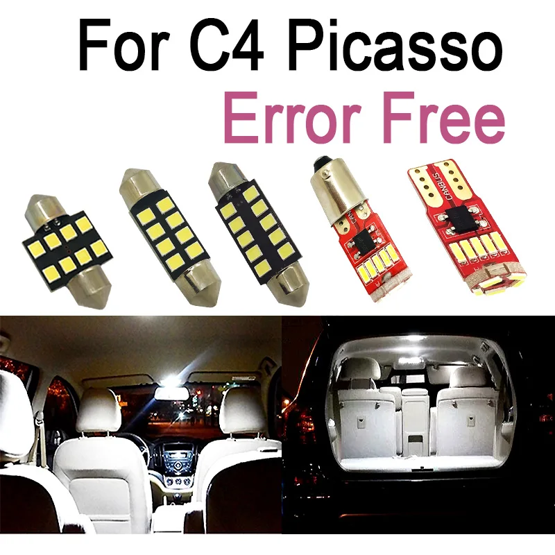 

Perfect White Canbus LED Bulb Interior Dome Map Light Kit For Citroen Accessories For C4 Picasso For C4 Grand Picasso (2007+)