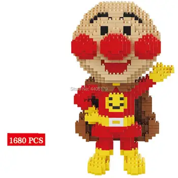 

hot Lepining creators Classic Japan cartoon image Anpanman figures mini micro diamond building blocks model bricks toys for gift