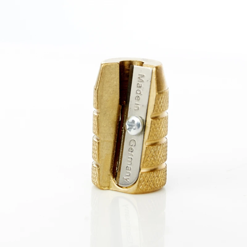 ERAL Traveler's brass Pencil sharpener. School Supplies. Blade is from Germany, very sharp, durable, very retro