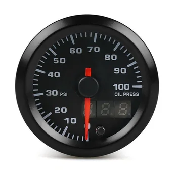 

2inch Oil Pressure Gauge DC 12V ABS plastic Equipment Replacement Useful
