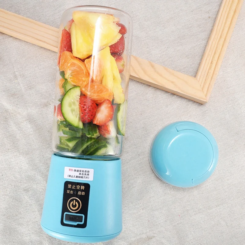 

420Ml-600mL Portable Juice Blender Usb Juicer Cup Multi-Function Fruit Mixer 4 Blade Mixing Machine Smoothies Baby Food