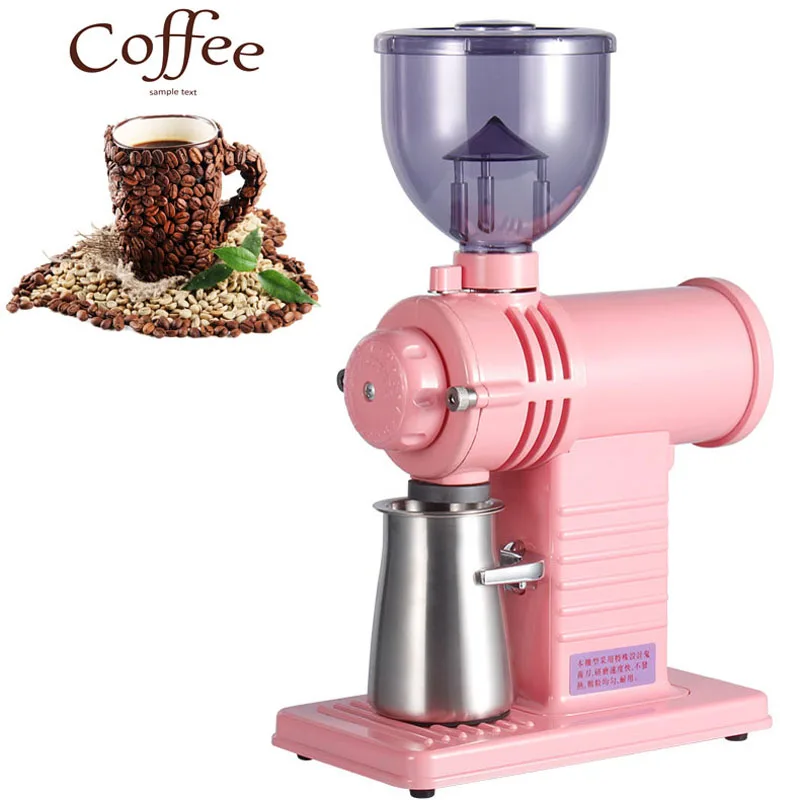 

Electric Burr Coffee Grinder Mill Grinder Coffee Bean Powder Grinding Machine Anti-jump Flat Wheel Grinding Machine Pink Gift