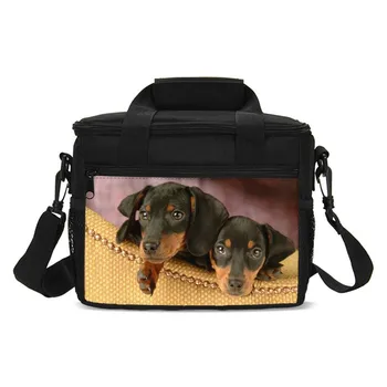 

Dachshund Dog Children Lunch Bags Handbag Tote Portable Insulated Pouch Food Storage Cooler Bag Student Kid School Lunch Box Bag