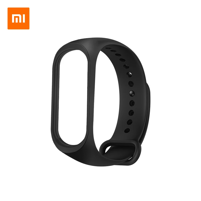 Xiaomi mi Band 4 NFC ремешок из ТПУ Черный Синий Оранжевый винный красный розовый mi Band 3 4 кабель для зарядки умные аксессуары - Цвет: Black