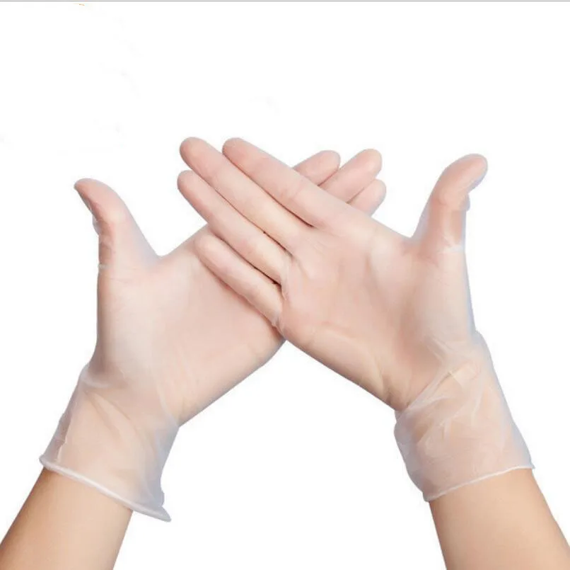 

100PCS Food Grade Disposable PVC Gloves Anti-static Plastic Gloves For Food Cleaning Cooking Restaurant Kitchen Accessories