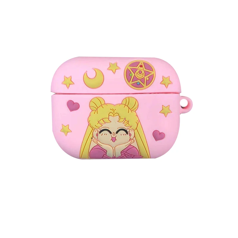 Cute 3 for airpods pro case cartoon cute for airpods pro cover silicone pig for apple bluetooth cases bear animer accessory - Цвет: young girl