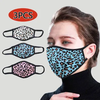 

3PC Adult Unisex Printed Cloth Face Mask Reusable Face Shield Washable Mouth Mask Windproof Mouth Cover Breathable mondmaskers