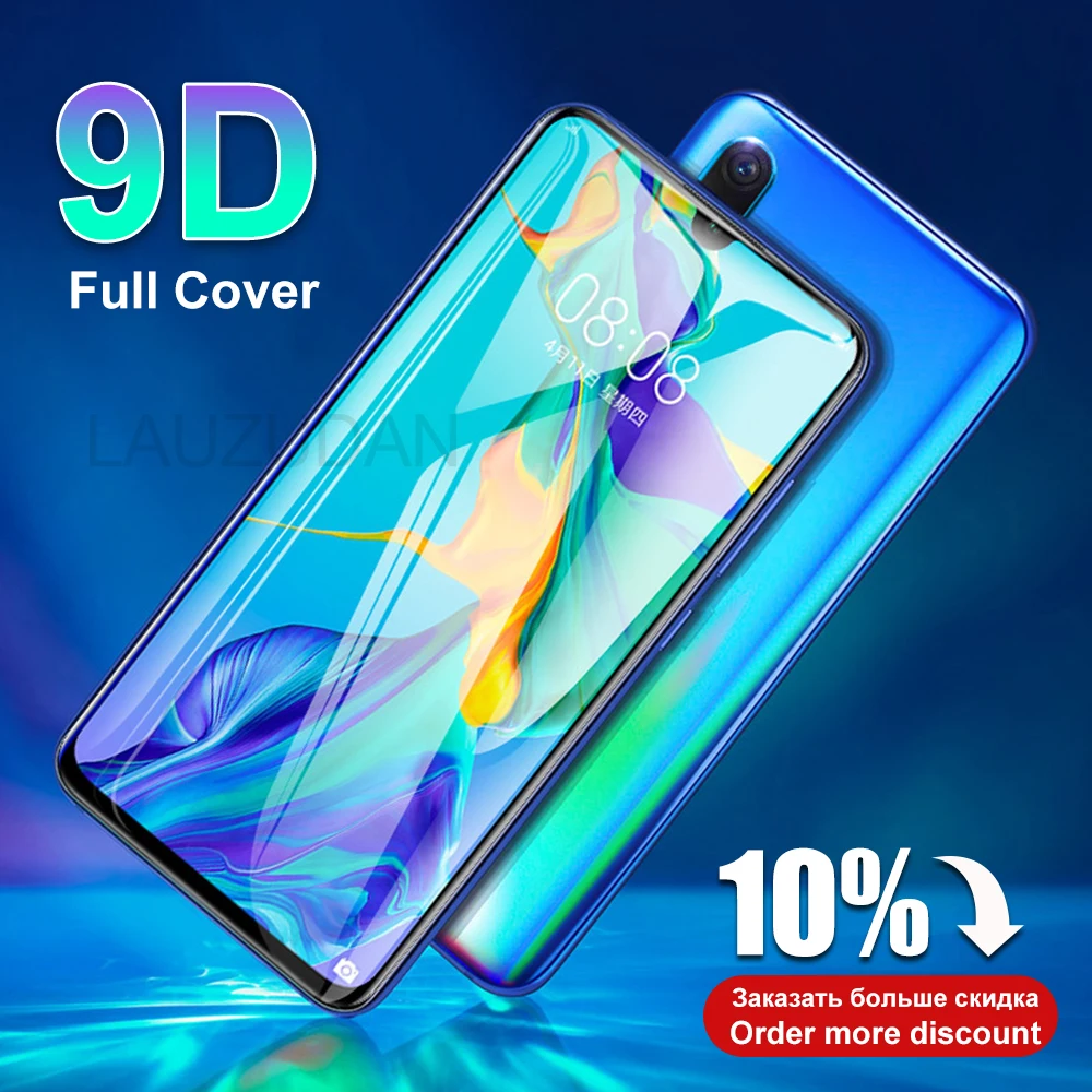 Защитное стекло 9D для Huawei Honor 9X 8X 10i 10 Lite 8A закаленное защиты экрана P30 P20 P40 Pro
