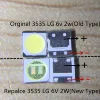 100pcs For LG Innotek LED New and  Original LED 2W 6V 3535 Cool white LCD Backlight for TV Application ► Photo 3/6