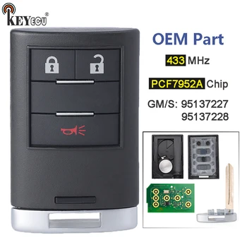Keyforkess FSK 433MHz PCF7952A GM/S: 95137227 / 95137228 OEM Smart 3 pulsanti portachiavi a distanza per Holden Chevrolet Captiva 2016-2018