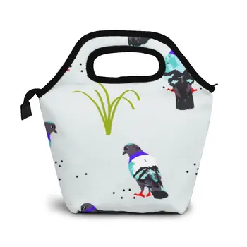 

Pigeons Lunch Bag Boxes Bags Portable Insulated Picnic Food Box for Women Men