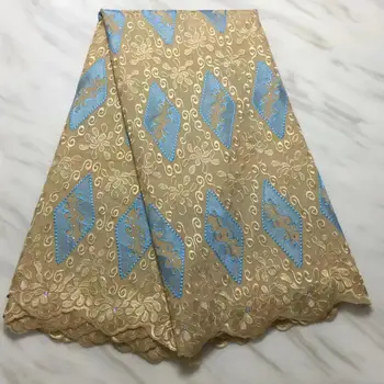 

swiss voile lace in switzerland cotton lace gold african lace fabric high quality 5yards nigerian lace fabrics for dress PL-E175