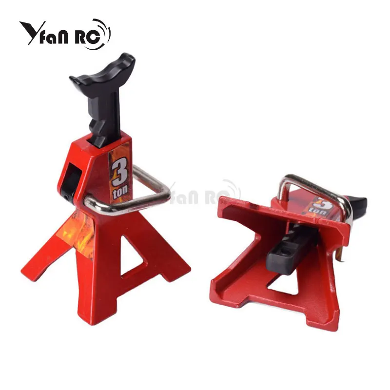 2pcs Metal 6 Ton /3 Scale Jack Stands Height Adjustable Repairing Tool For 1/10 RC Crawler Truck Trx-4 Trx4 Axial SCX10 y321 | Игрушки и